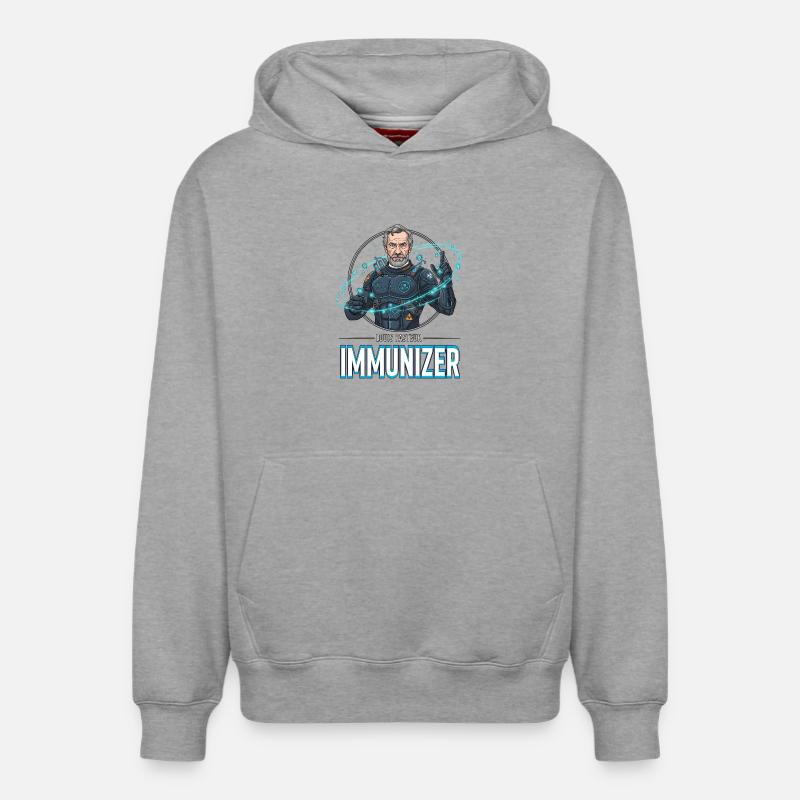 Pasteur Immunizer Armor - Sweat à capuche unisexe décontracté en coton biologique – de SPREAD - gris chiné