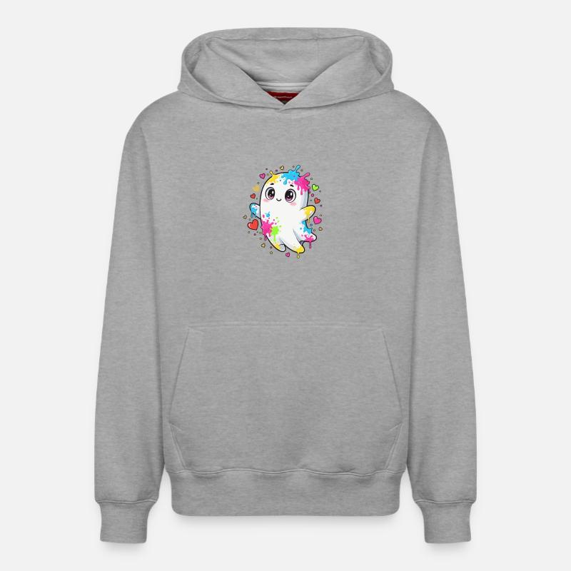 Kunterbunter Farbgeist - Sweat à capuche unisexe décontracté en coton biologique – de SPREAD - gris chiné