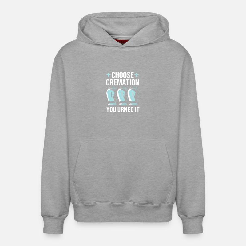 Entrepreneur funéraire - Sweat à capuche unisexe décontracté en coton biologique – de SPREAD - gris chiné