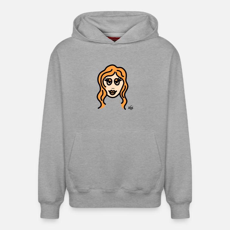 Vierge grande - Sweat à capuche unisexe décontracté en coton biologique – de SPREAD - gris chiné