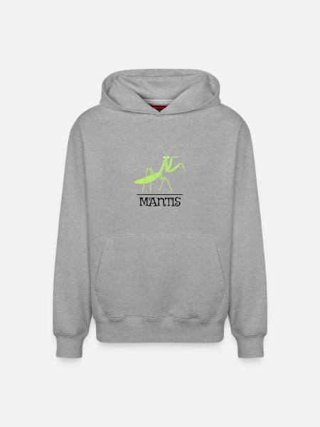 Gottesanbeterin – Illustration für Naturfreunde - Relaxed Unisex Organic Hoodie – von SPREAD - Grau meliert