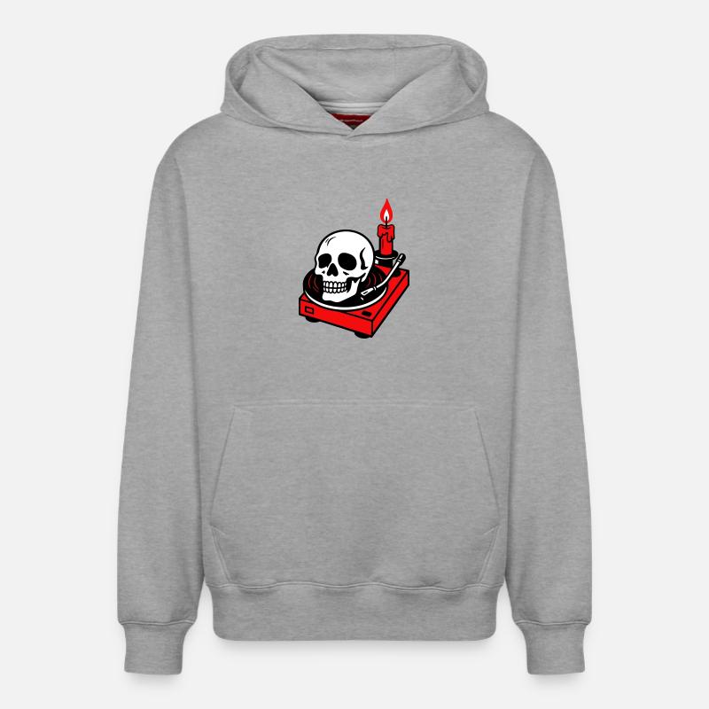 Métal noir - Sweat à capuche unisexe décontracté en coton biologique – de SPREAD - gris chiné