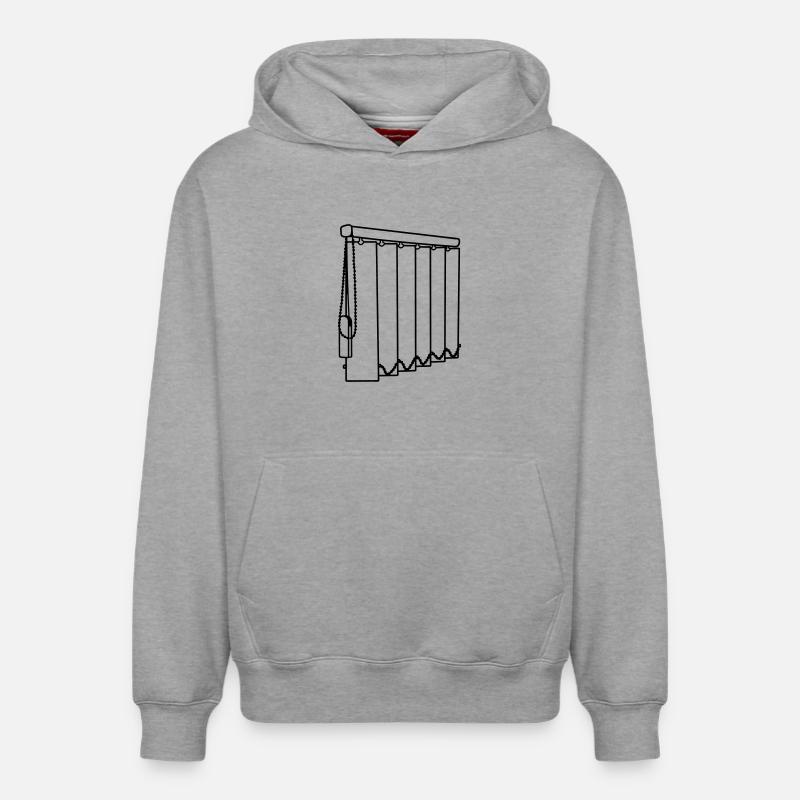 Couvre-fenêtres à lattes transparents - Sweat à capuche unisexe décontracté en coton biologique – de SPREAD - gris chiné