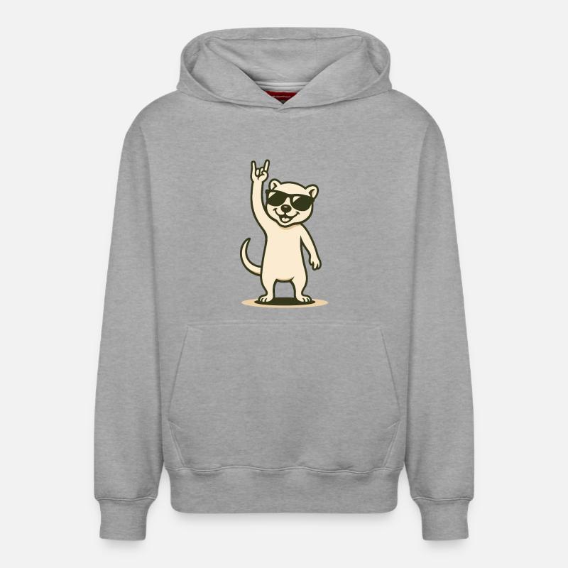 Wieselrocker - Sweat à capuche unisexe décontracté en coton biologique – de SPREAD - gris chiné