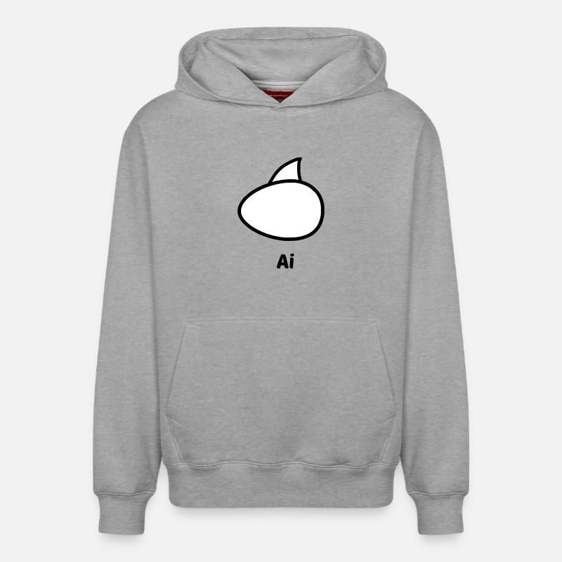 IA - Sweat à capuche unisexe décontracté en coton biologique – de SPREAD - gris chiné