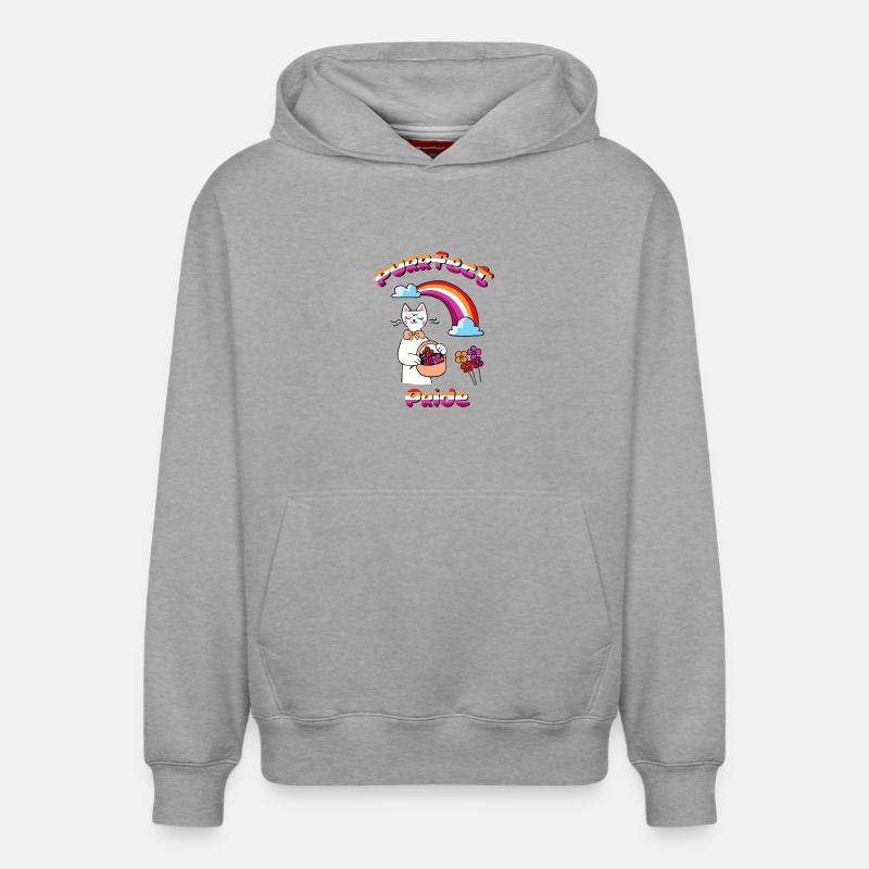 Fierté parfaite - Sweat à capuche unisexe décontracté en coton biologique – de SPREAD - gris chiné