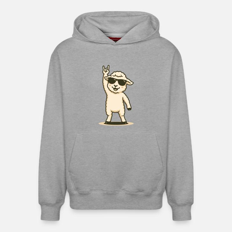 Rock’n’Wool - Sweat à capuche unisexe décontracté en coton biologique – de SPREAD - gris chiné