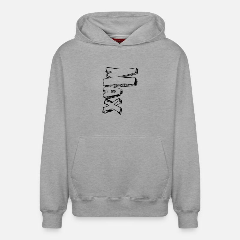 Max - Sweat à capuche unisexe décontracté en coton biologique – de SPREAD - gris chiné