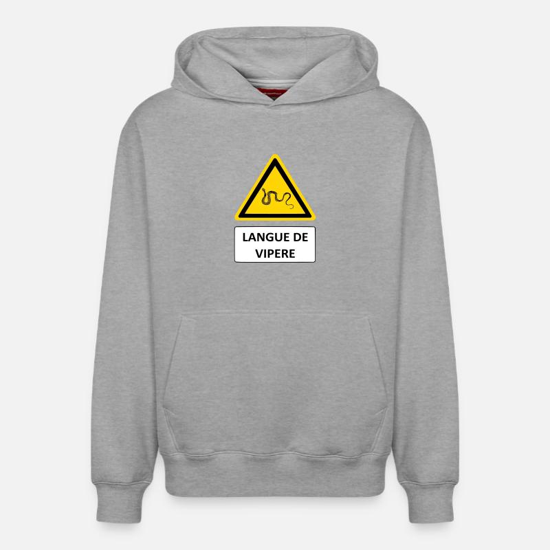 Langue de vipère - Sweat à capuche unisexe décontracté en coton biologique – de SPREAD - gris chiné
