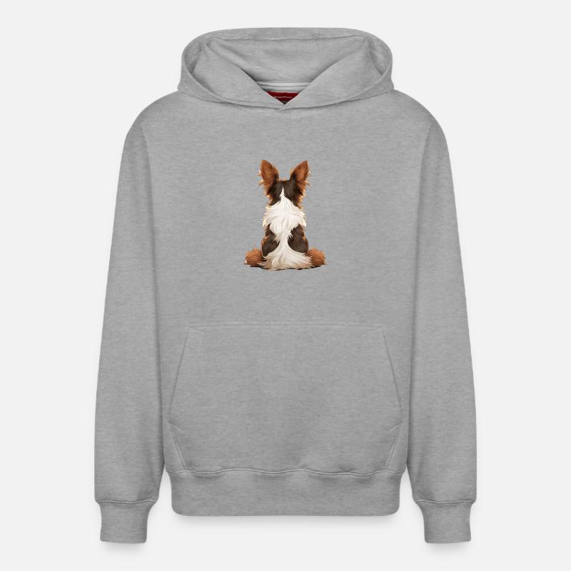 Papillon - Sweat à capuche unisexe décontracté en coton biologique – de SPREAD - gris chiné