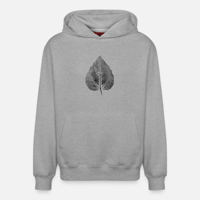 Blatte Linde ANALOG Impression d’art - Sweat à capuche unisexe décontracté en coton biologique – de SPREAD - gris chiné