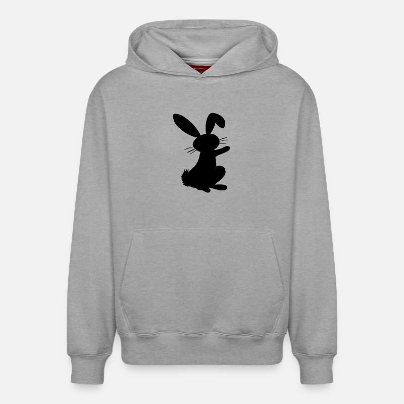 Konijn Lapin Rabbit Hase Conejo - Sweat à capuche unisexe décontracté en coton biologique – de SPREAD - gris chiné