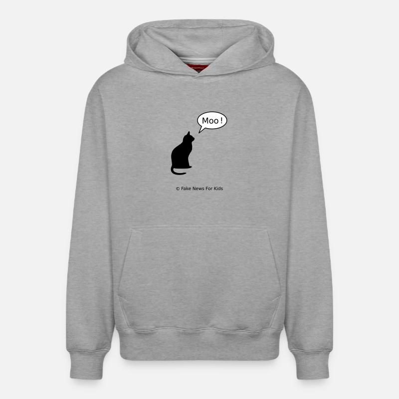 Fausses nouvelles pour les enfants - Sweat à capuche unisexe décontracté en coton biologique – de SPREAD - gris chiné