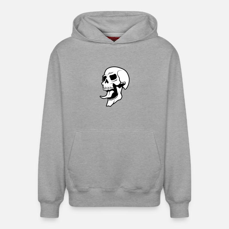 Crâne crâne - Sweat à capuche unisexe décontracté en coton biologique – de SPREAD - gris chiné
