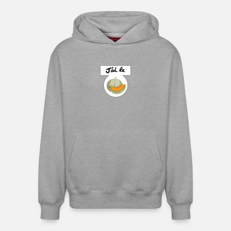 J'ai le melon - Sweat à capuche unisexe décontracté en coton biologique – de SPREAD - gris chiné