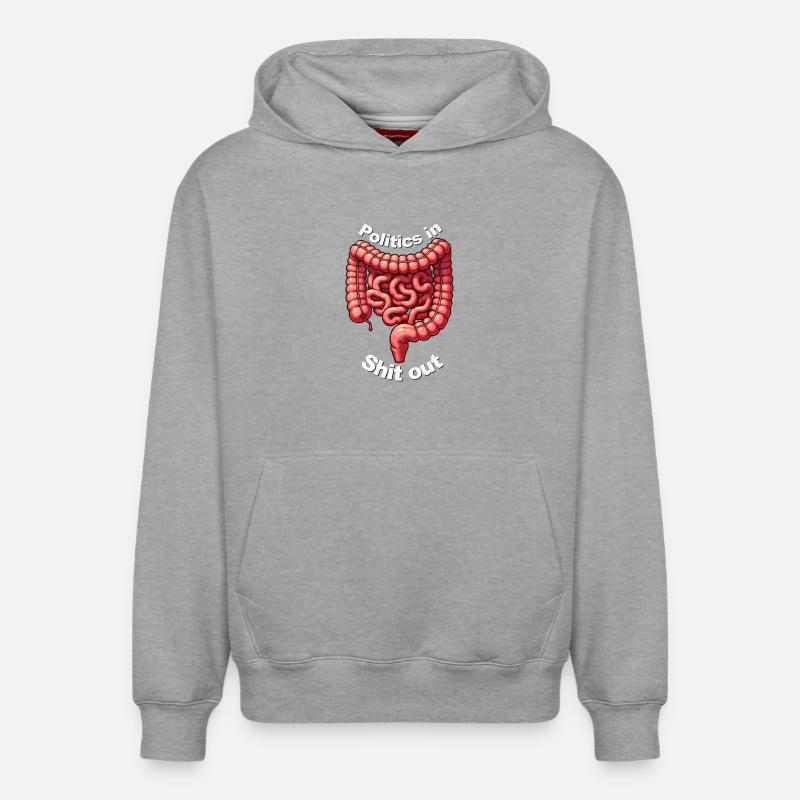 Machine à merde - Sweat à capuche unisexe décontracté en coton biologique – de SPREAD - gris chiné