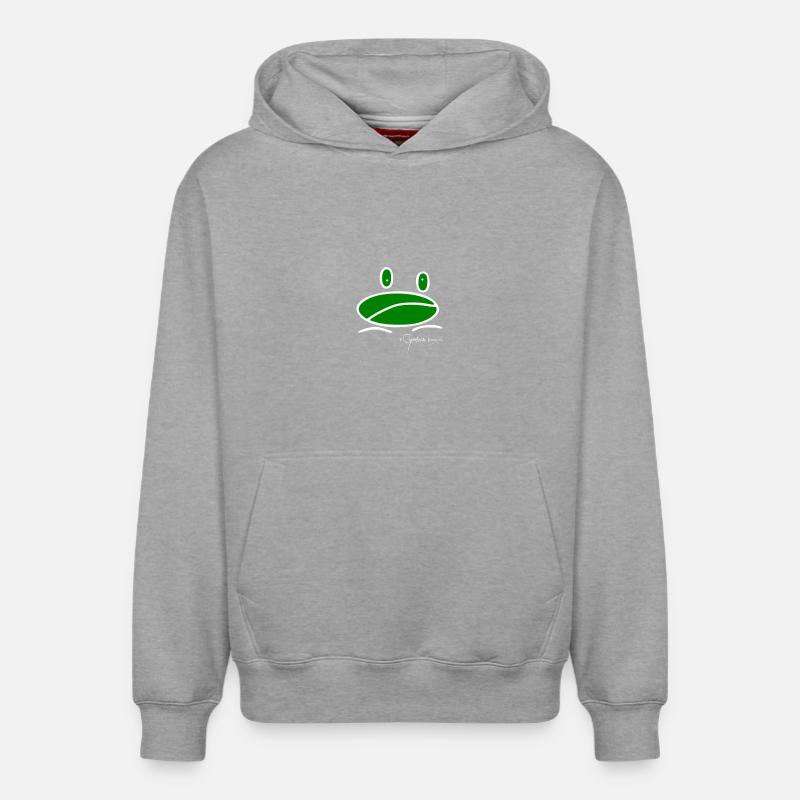 Grenouillemini - Ranunculus Oophagus - Sweat à capuche unisexe décontracté en coton biologique – de SPREAD - gris chiné