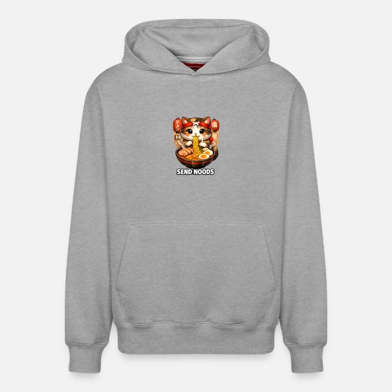 Ramen - Sweat à capuche unisexe décontracté en coton biologique – de SPREAD - gris chiné