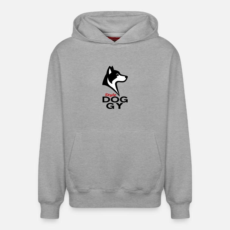 Dogstyle - Sweat à capuche unisexe décontracté en coton biologique – de SPREAD - gris chiné
