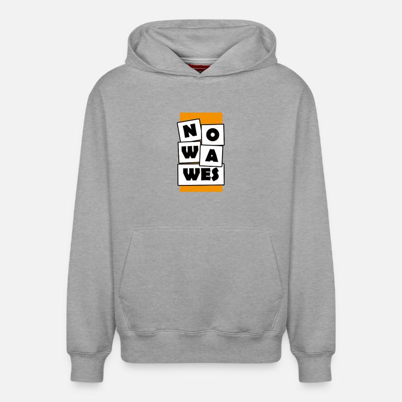 Nowawes - Sweat à capuche unisexe décontracté en coton biologique – de SPREAD - gris chiné