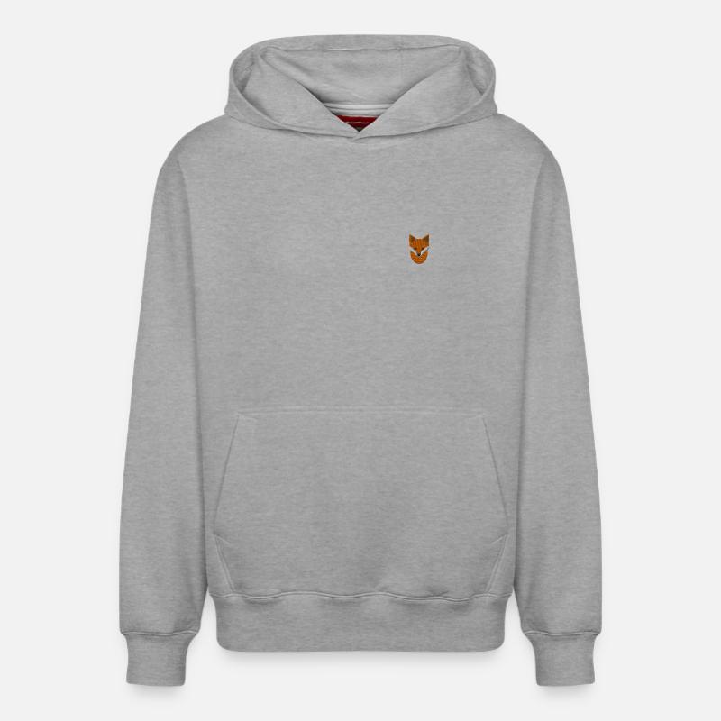 Renard - Sweat à capuche unisexe décontracté en coton biologique – de SPREAD - gris chiné