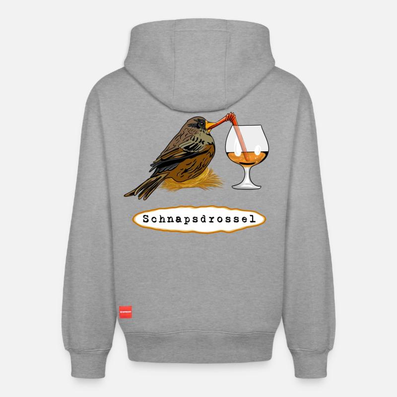 Stößchen ! Boozer - Sweat à capuche unisexe décontracté en coton biologique – de SPREAD - gris chiné