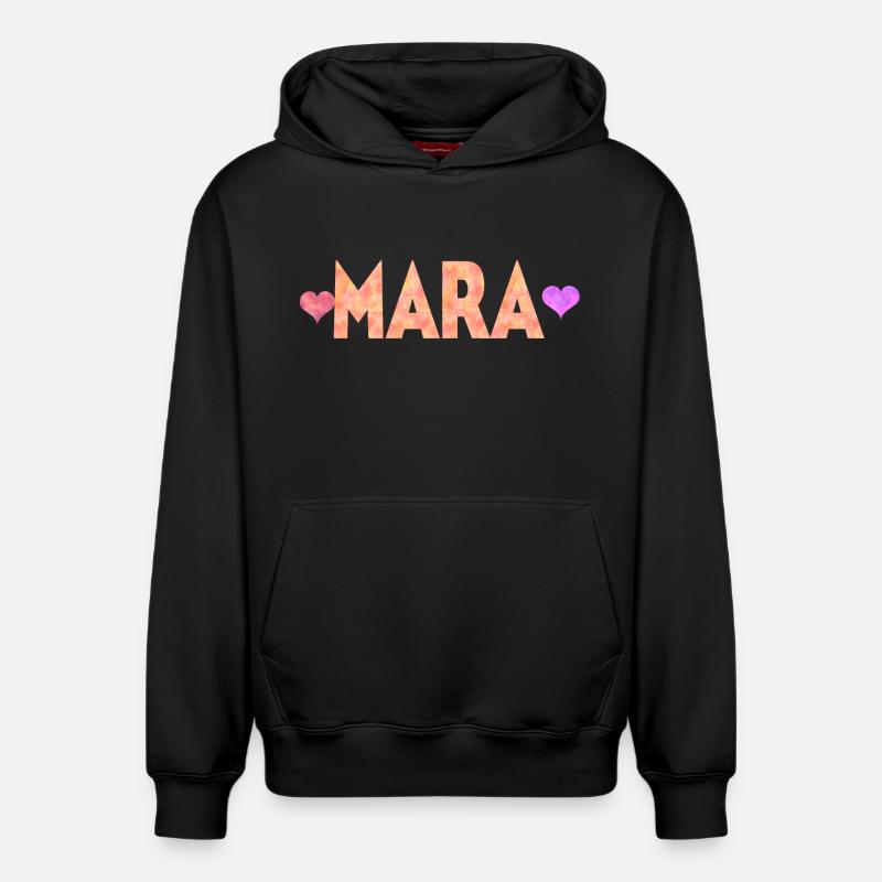 Mara - Sweat à capuche unisexe décontracté en coton biologique – de SPREAD - noir