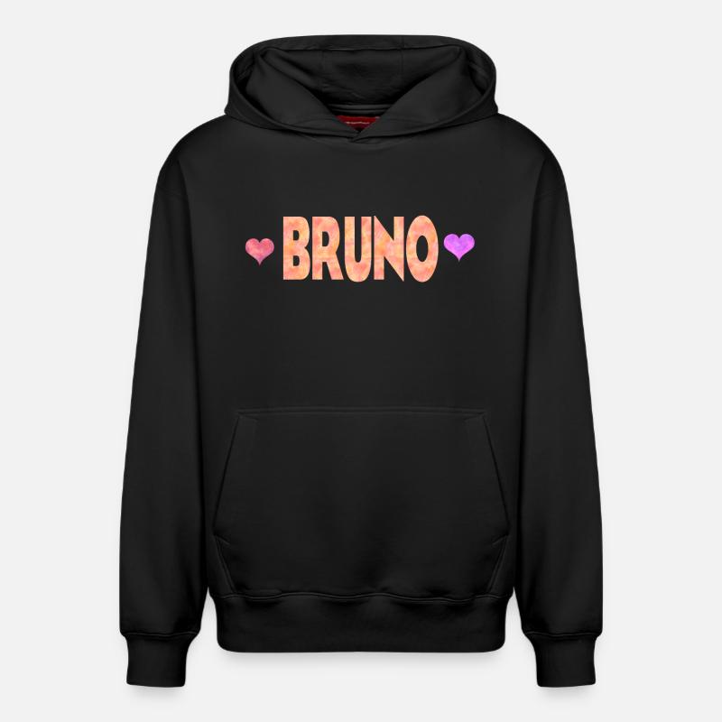 Bruno - Sweat à capuche unisexe décontracté en coton biologique – de SPREAD - noir