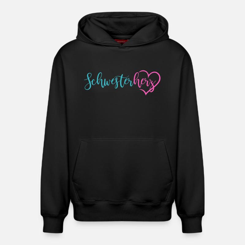 sœurette - Sweat à capuche unisexe décontracté en coton biologique – de SPREAD - noir