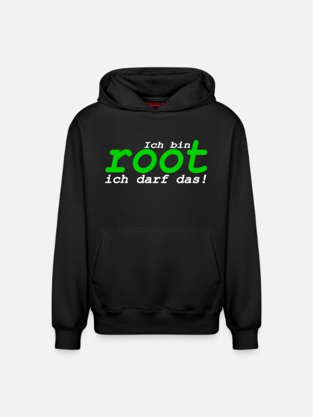 Ich bin root ich darf das - Relaxed Unisex Organic Hoodie – von SPREAD - Schwarz