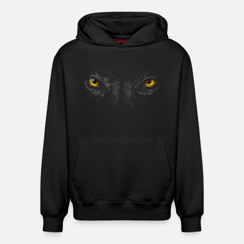 yeux - Sweat à capuche unisexe décontracté en coton biologique – de SPREAD - noir
