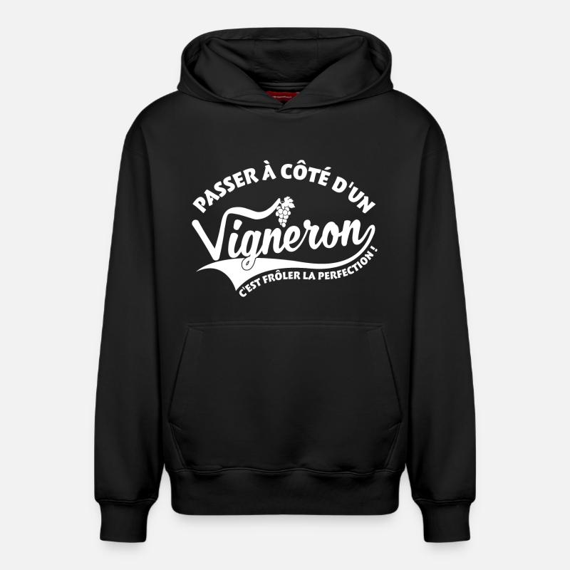Vigneron Perfection - Sweat à capuche unisexe décontracté en coton biologique – de SPREAD - noir