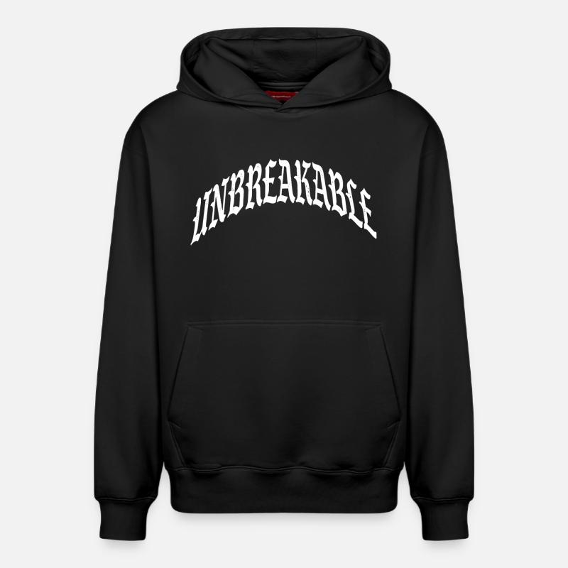 incassable imparable indomptable gymnase illégal - Sweat à capuche unisexe décontracté en coton biologique – de SPREAD - noir
