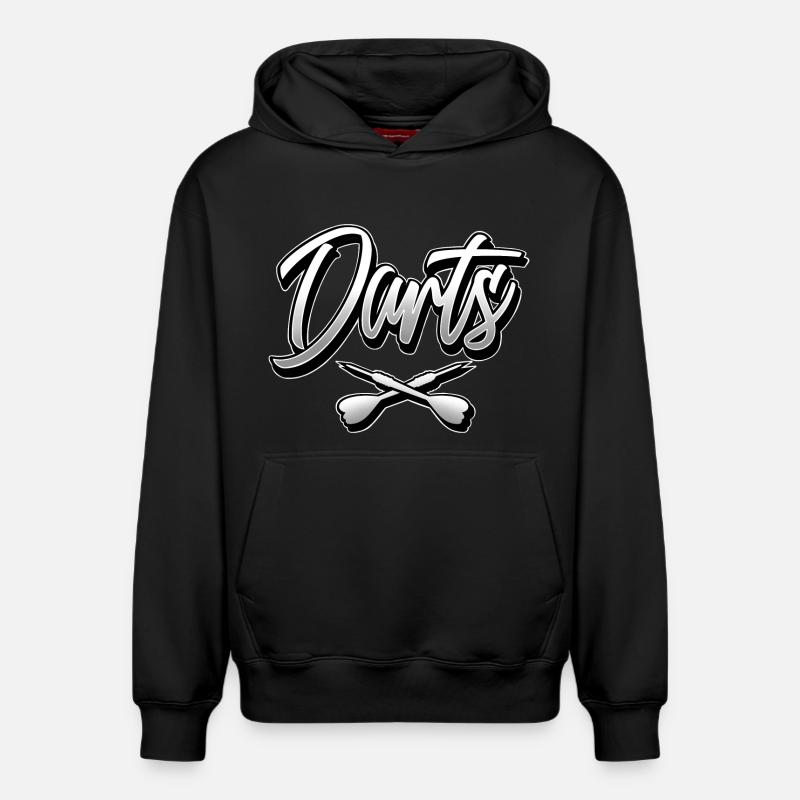 Fléchettes - Sweat à capuche unisexe décontracté en coton biologique – de SPREAD - noir