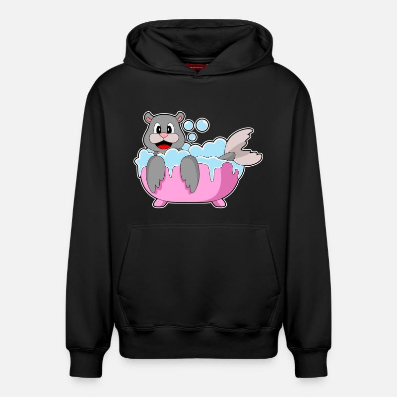 Baignoire scellée - Sweat à capuche unisexe décontracté en coton biologique – de SPREAD - noir