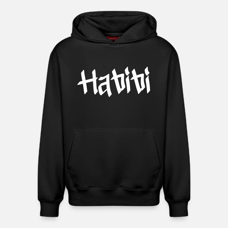 Ha - Sweat à capuche unisexe décontracté en coton biologique – de SPREAD - noir