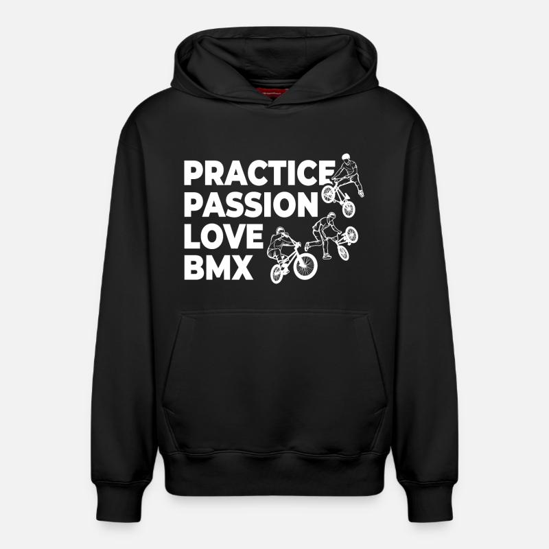 Drôle de slogan BMX - Sweat à capuche unisexe décontracté en coton biologique – de SPREAD - noir