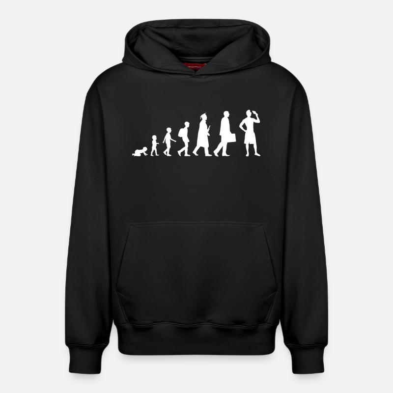 Évolution de la crème glacée - Sweat à capuche unisexe décontracté en coton biologique – de SPREAD - noir