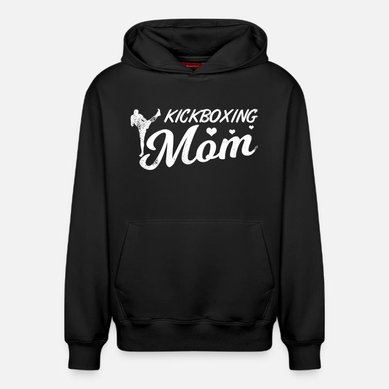 Kickboxer Mutter - Relaxed Unisex Organic Hoodie – von SPREAD - Schwarz