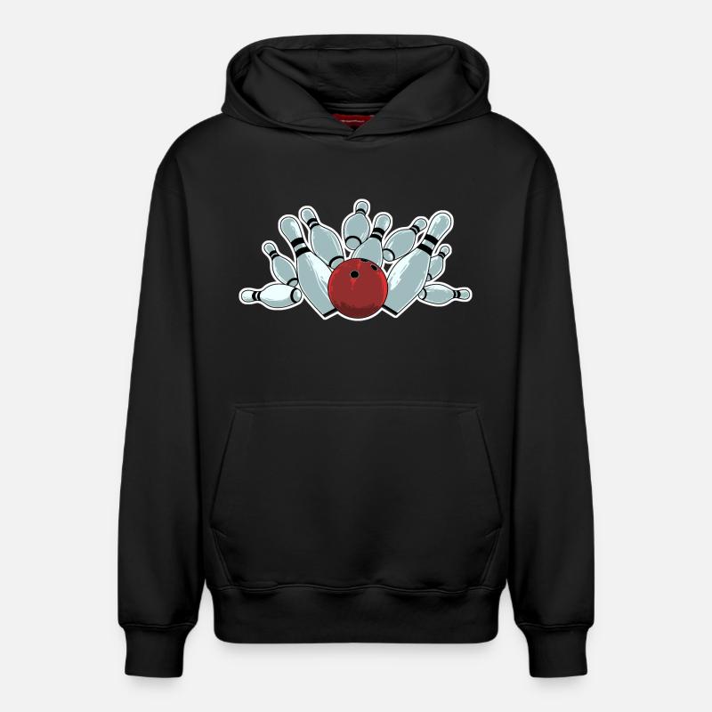 Frappe de bowling - Sweat à capuche unisexe décontracté en coton biologique – de SPREAD - noir