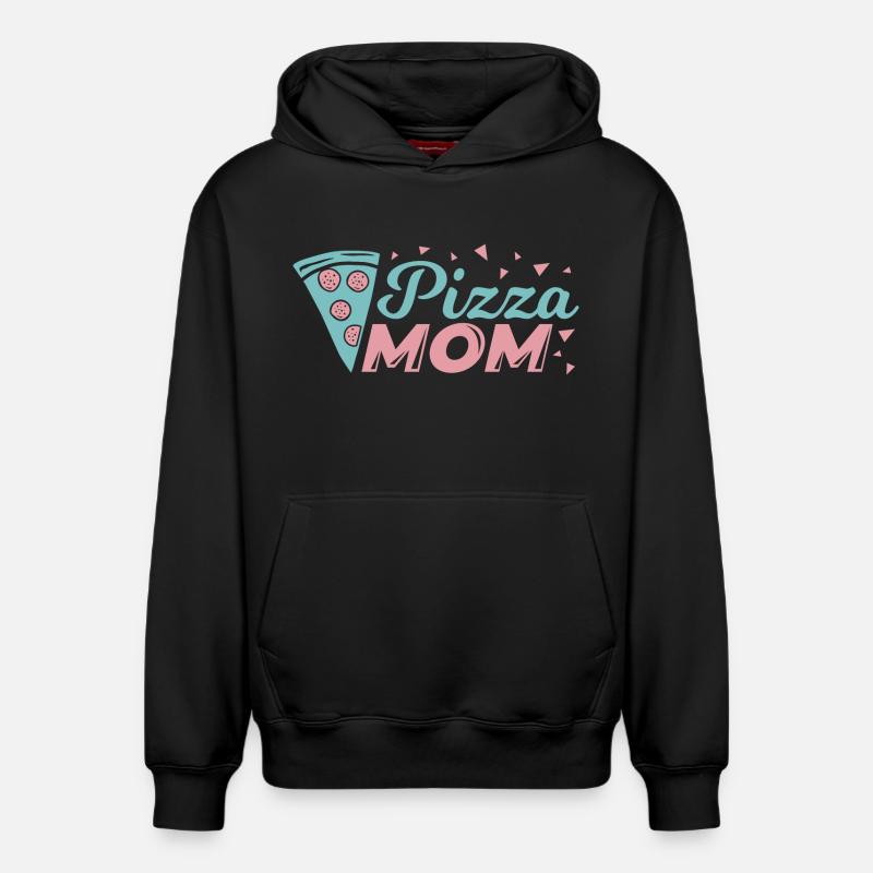 Pizza Maman - Sweat à capuche unisexe décontracté en coton biologique – de SPREAD - noir