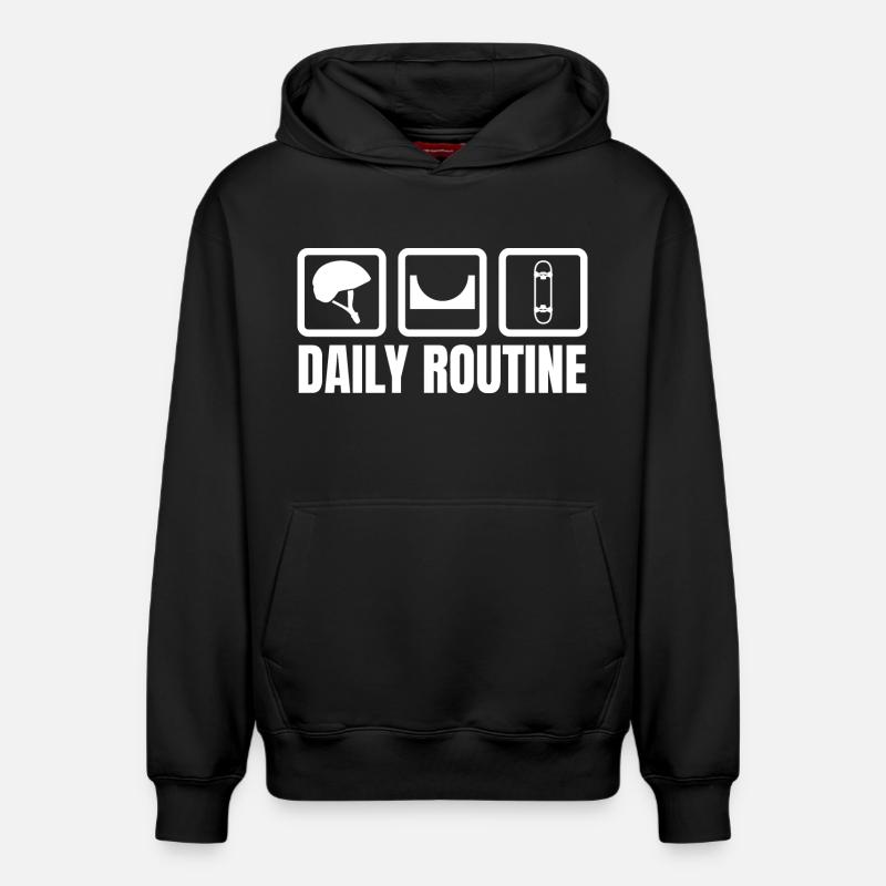 Routine du patineur - Sweat à capuche unisexe décontracté en coton biologique – de SPREAD - noir