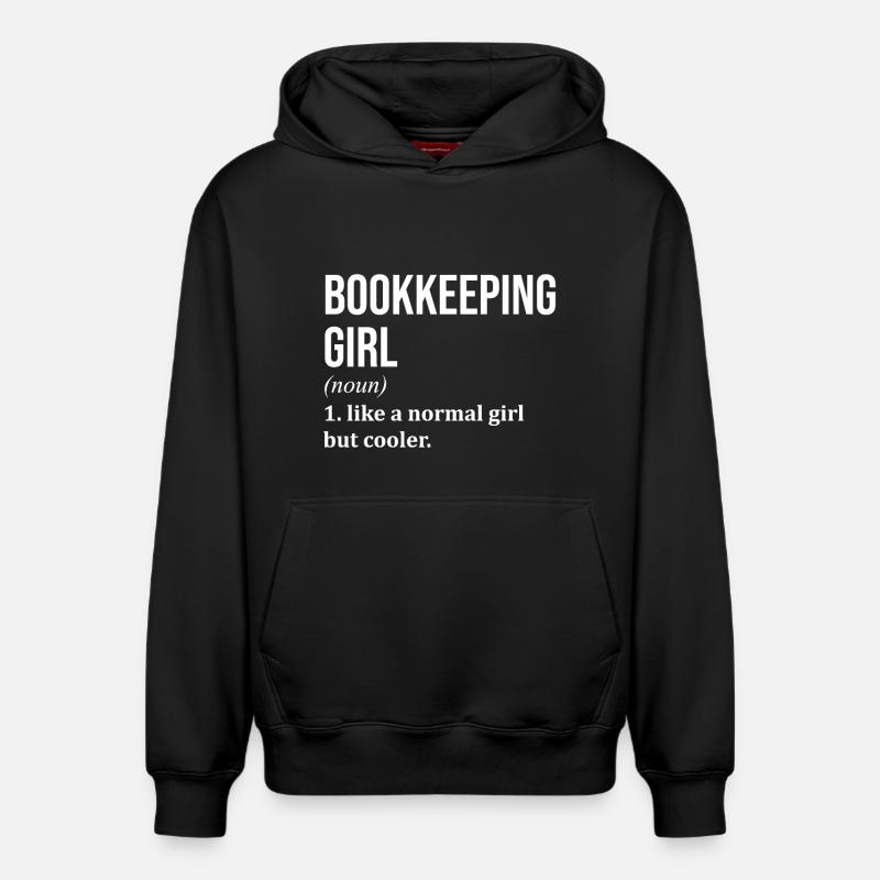 comptable - Sweat à capuche unisexe décontracté en coton biologique – de SPREAD - noir