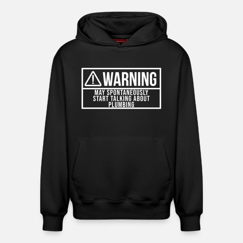 plombier - Sweat à capuche unisexe décontracté en coton biologique – de SPREAD - noir