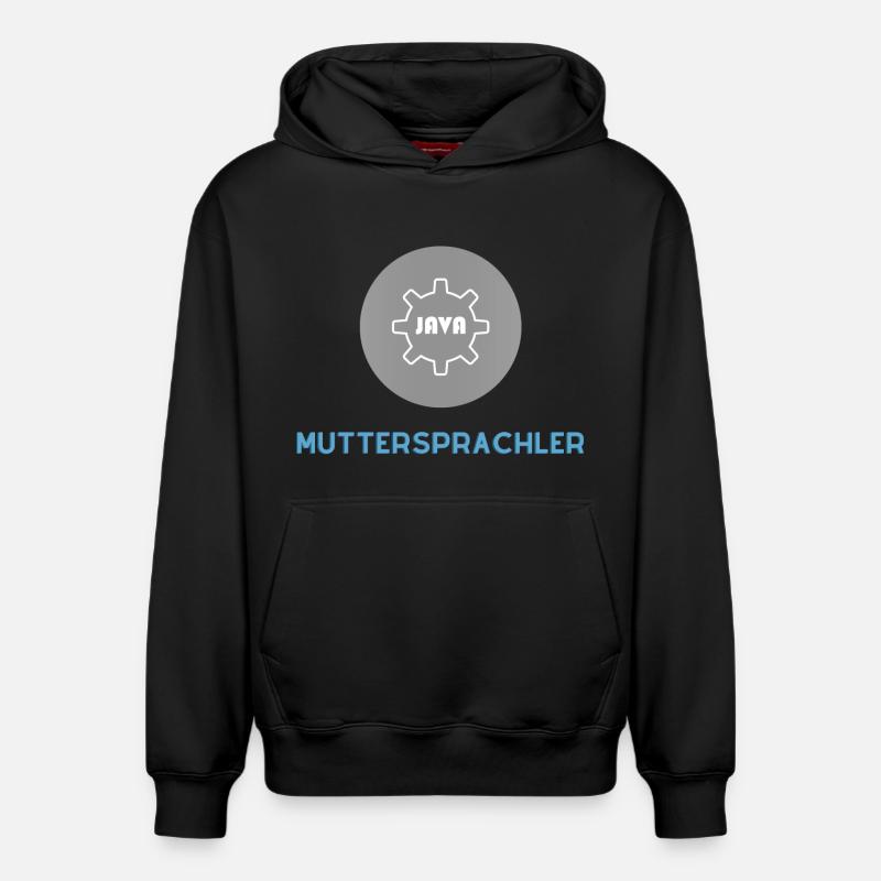Locuteur natif : JavaScript Edition - Sweat à capuche unisexe décontracté en coton biologique – de SPREAD - noir