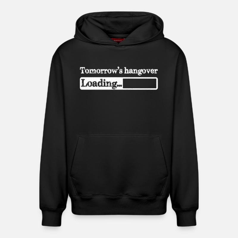Tomorrow s hangover loading - Sweat à capuche unisexe décontracté en coton biologique – de SPREAD - noir