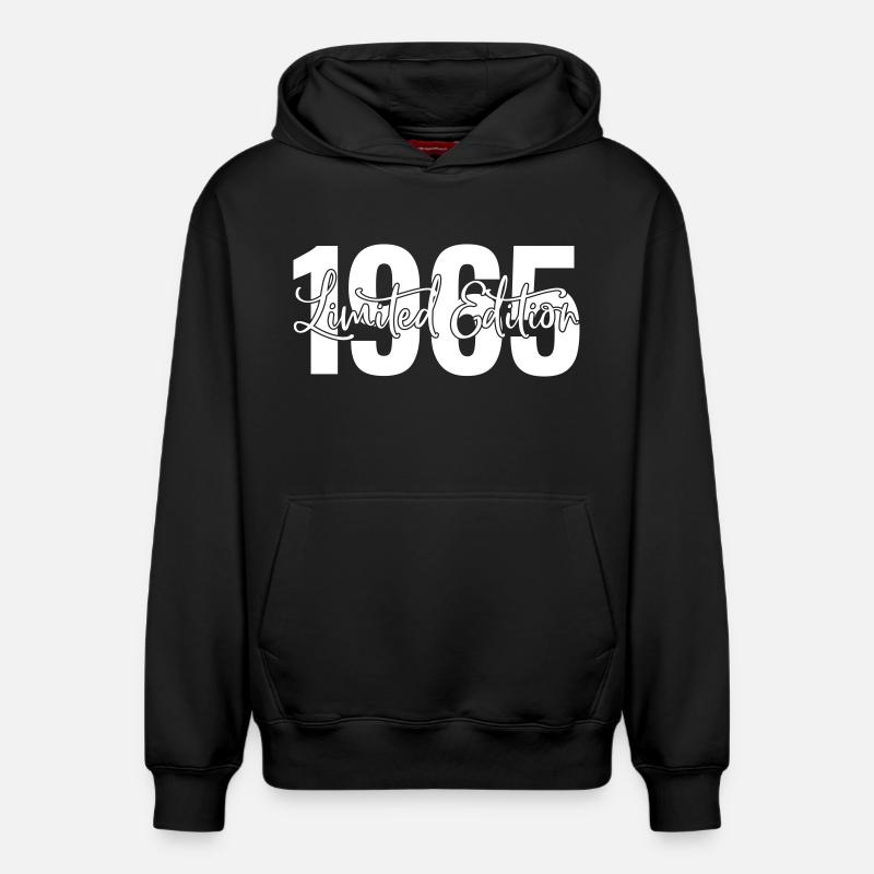 Edition limitée 1965 - Sweat à capuche unisexe décontracté en coton biologique – de SPREAD - noir