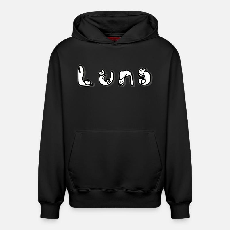 Luna - Sweat à capuche unisexe décontracté en coton biologique – de SPREAD - noir