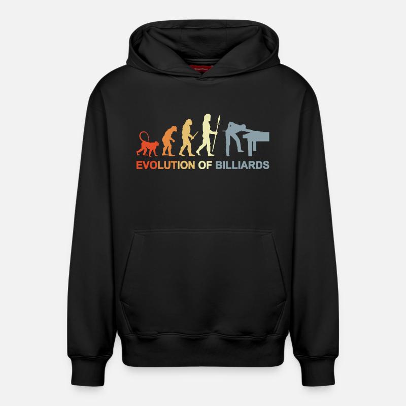 Billard Evolution - Sweat à capuche unisexe décontracté en coton biologique – de SPREAD - noir