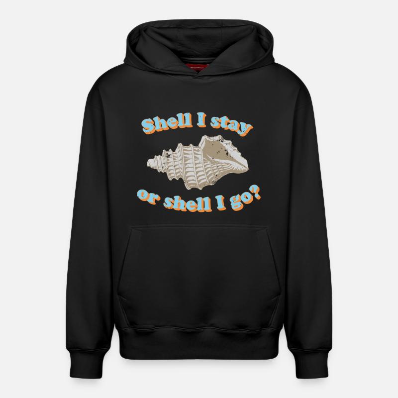 Muschel oder gehen? - Relaxed Unisex Organic Hoodie – von SPREAD - Schwarz